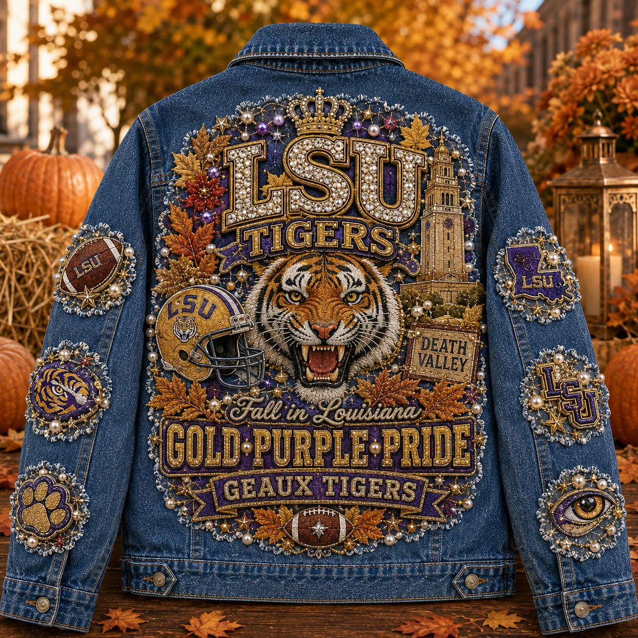 Premium LSU Denim Jacket PTKL