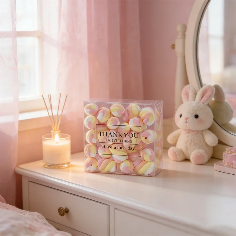 25pcs Fake Marshmallow Cute Simulation Candy Cake Shop Window Display 2026 Christmas Home Decoration Artificial Food