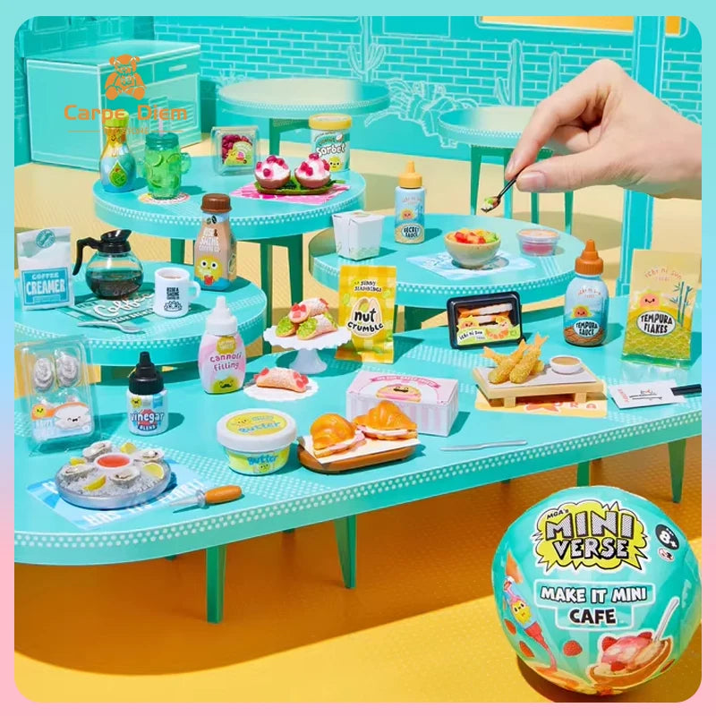Original Miniverse Make It Mini Cafe Series 6 Mini Collectibles Blind Ball Tea Snack Collect Toys Ornament Girls Birthday Gifts