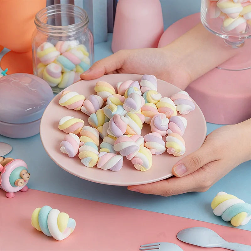 25pcs Fake Marshmallow Cute Simulation Candy Cake Shop Window Display 2026 Christmas Home Decoration Artificial Food